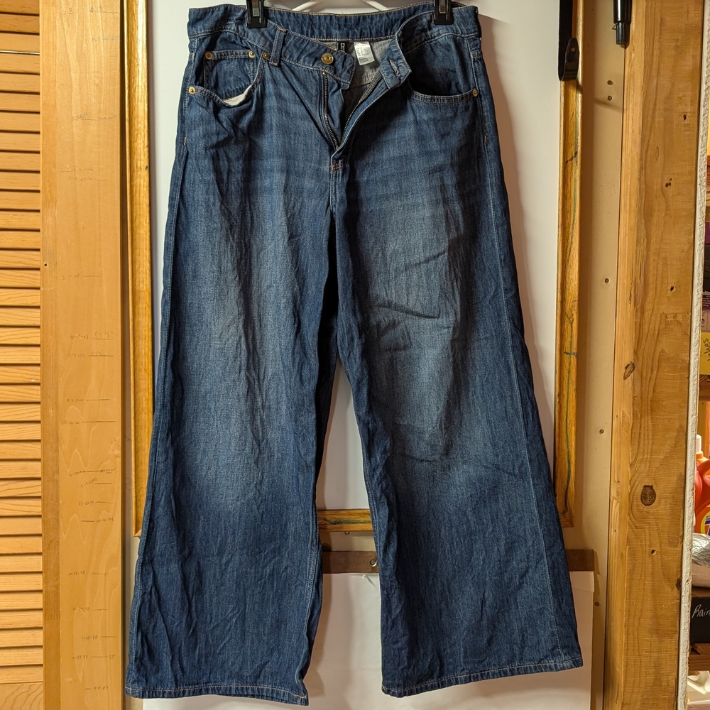 Divided Dark Blue Wide-Leg Jeans From H&M